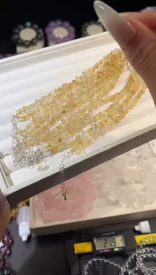 未镶嵌手串水晶多样性发一巴西黄手链