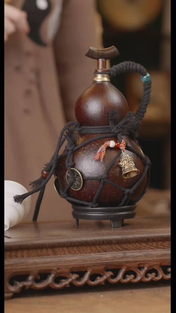 【闪购商品】60号精品天然大漆工艺防渗内胆酒葫芦~