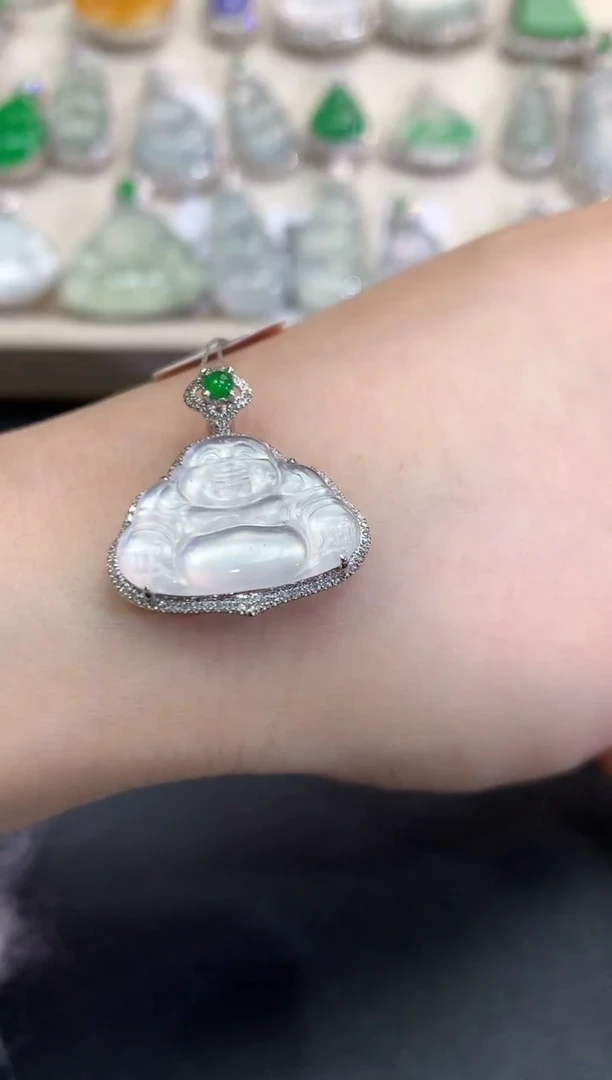 【闪购商品】翡翠颈饰18K金镶嵌C4   多样性一件发货