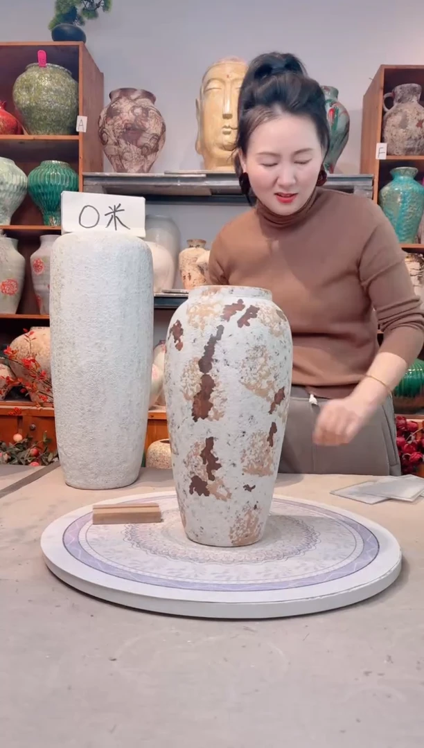 瓶陶瓷花瓶  微瑕 无花  剥落 大号