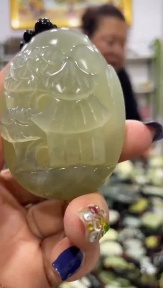 未镶嵌岫玉手把