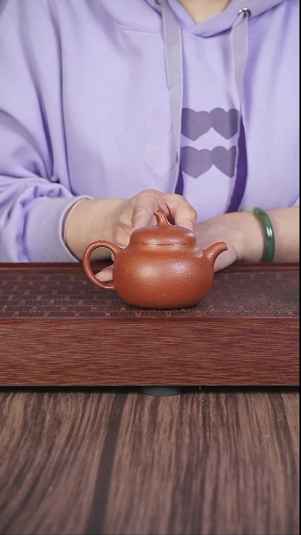 【闪购商品】紫砂茶壶粗砂 红降坡  茄瓜