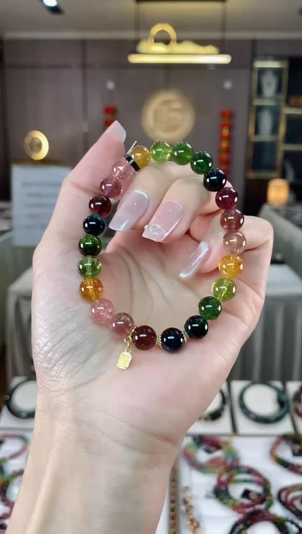 【闪购商品】碧玺单圈手串8mm+未镶嵌（多样性发一条）hon