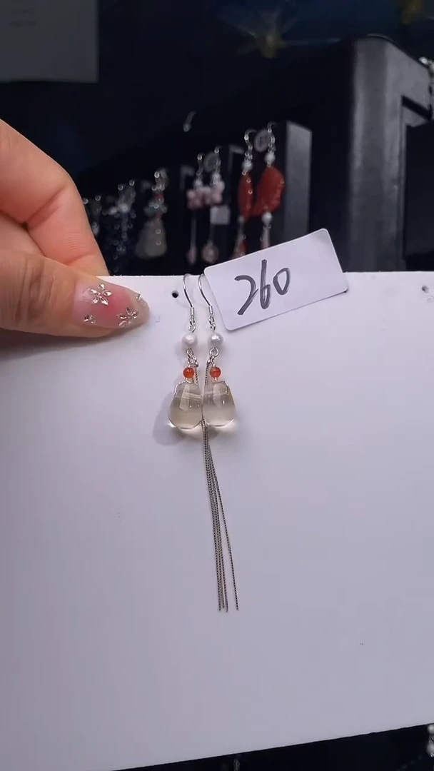 银S925镶嵌耳饰紫晶喜欢拍