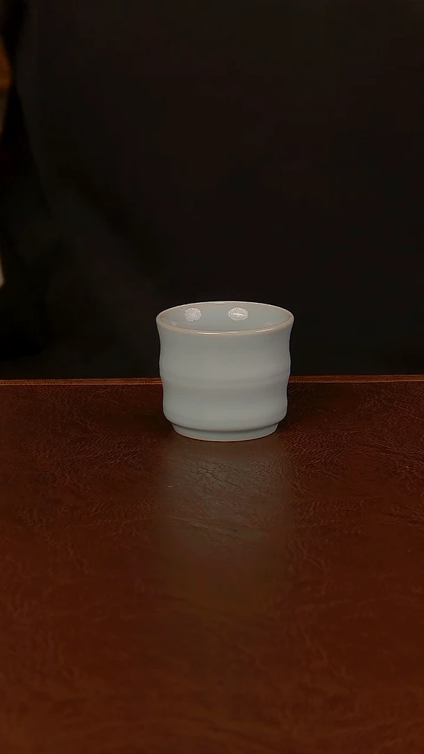 瓷片小竹节杯...........