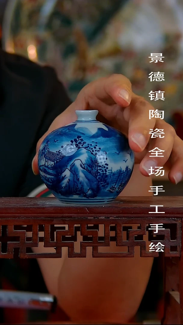 摆件手景德镇陶瓷 全场手工绘