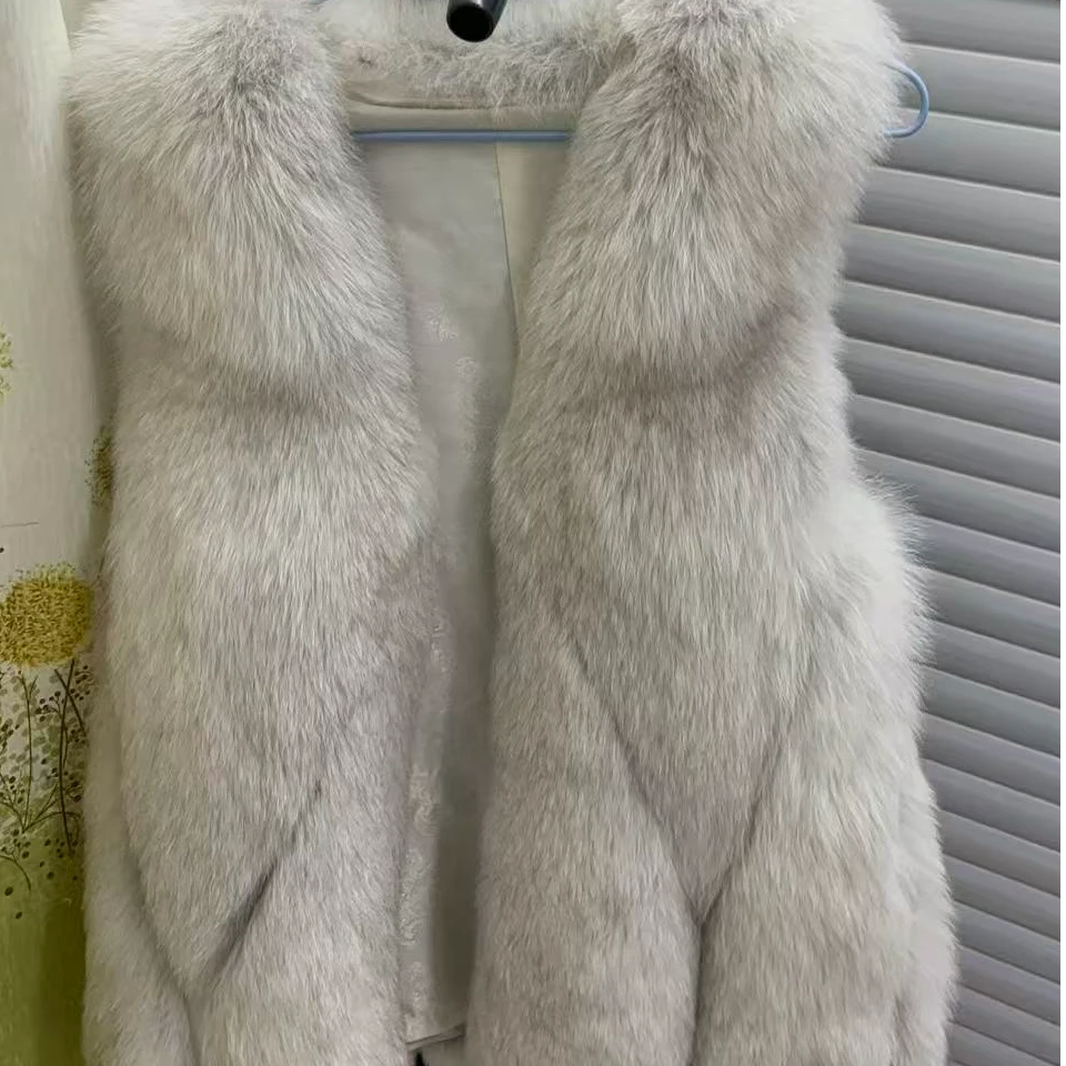 水滴款原版原色狐狸毛马甲（默认瑕疵）