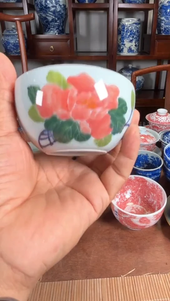 杯五彩瓷器杯子瓷器杯子