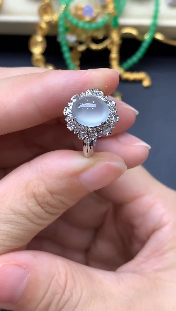 翡翠戒指18K金镶嵌244-中国好珍宝