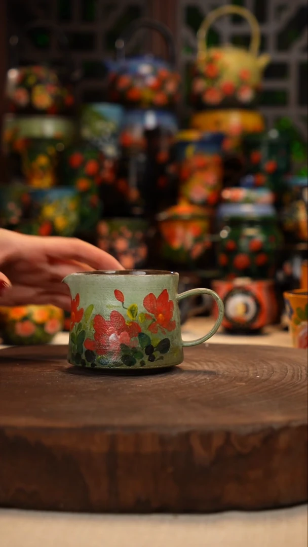 紫砂油画手绘釉下彩