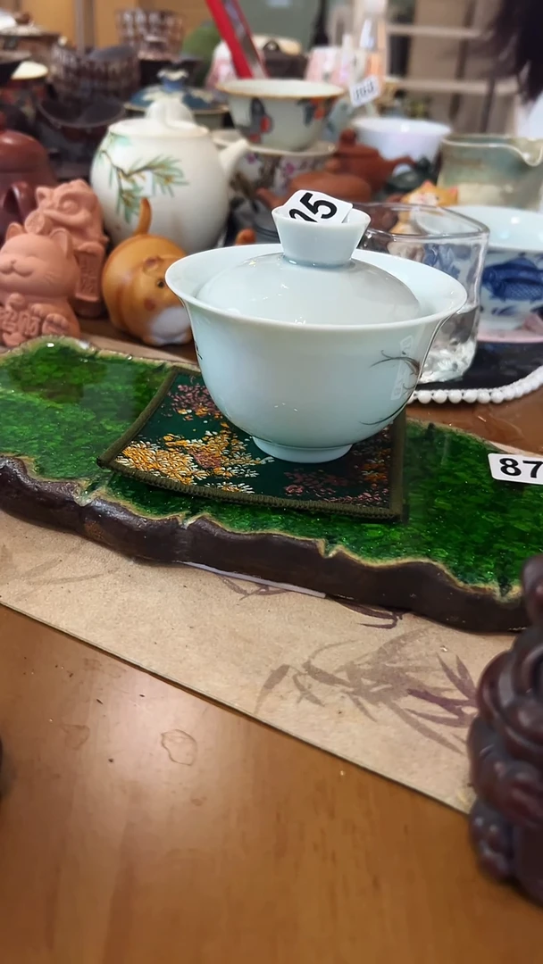 超*卷【茶瓷物语】设计师黑色小鱼杯子