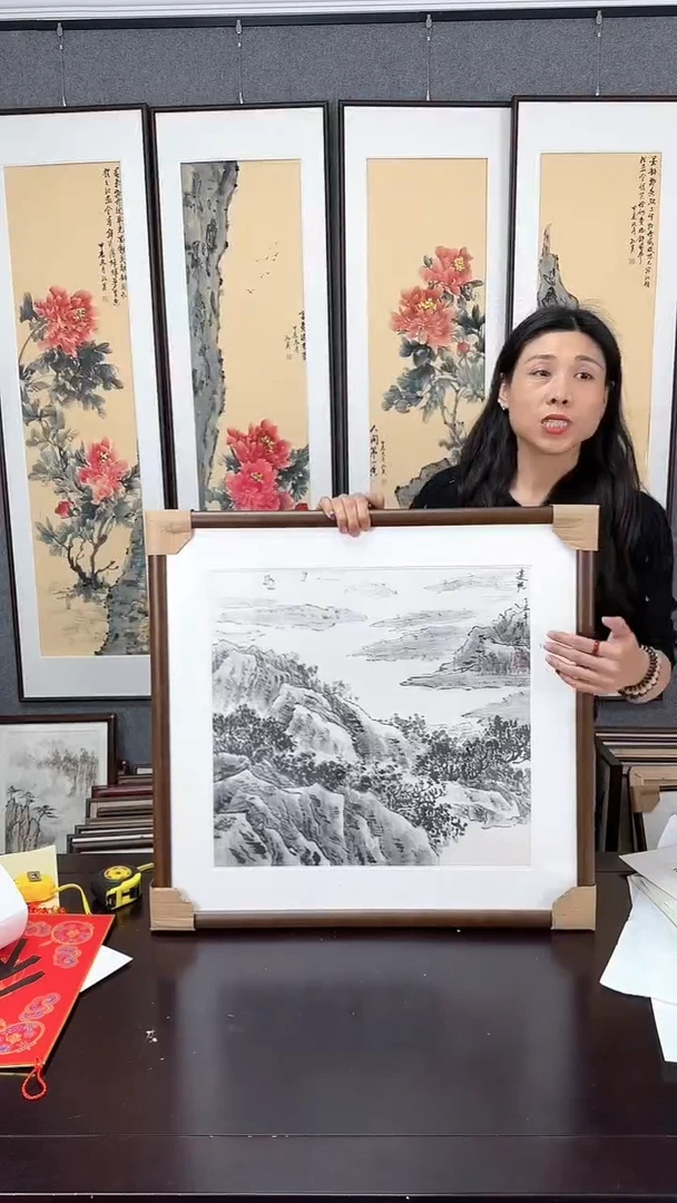 【闪购商品】国画山水实木装裱