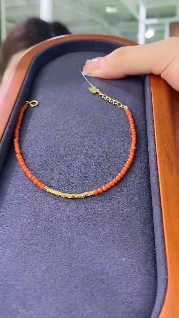 9K金镶嵌项链南红玛瑙113ZB1102产品一个