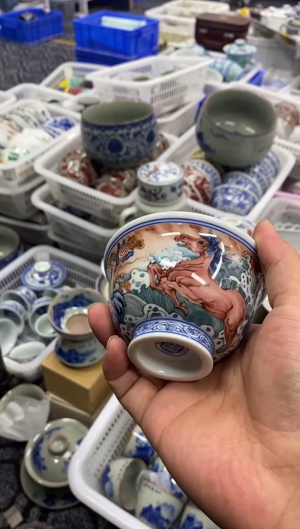 摆件陶景德陶瓷茶具容量约100