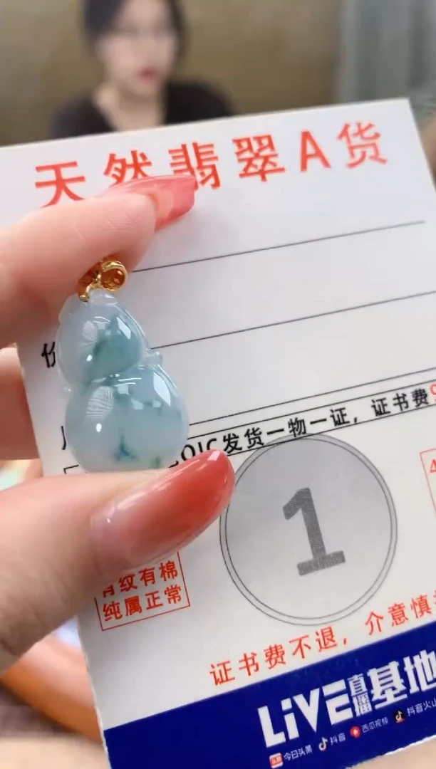 颈饰未镶嵌翡翠 天然A货翡翠挂件
