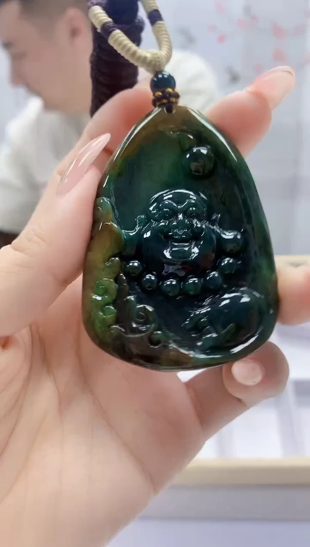 未镶嵌定制翡翠4898ty-毛货挂件100