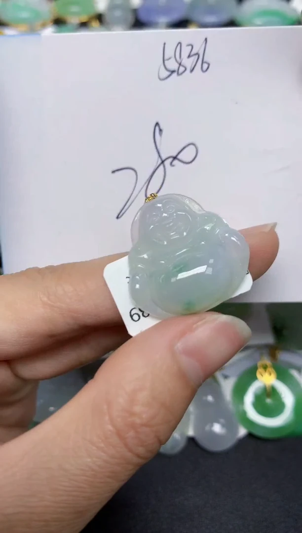 【闪购商品】翡翠颈饰18K金镶嵌 天然翡翠A货