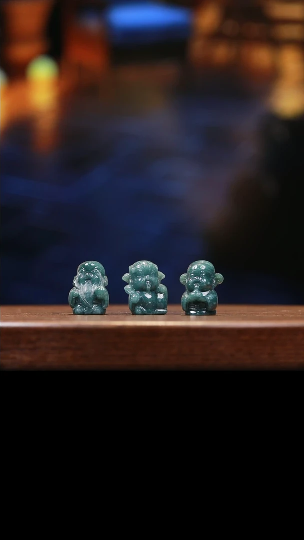 【闪购商品】定制翡翠未镶嵌翡翠福禄寿三个一套