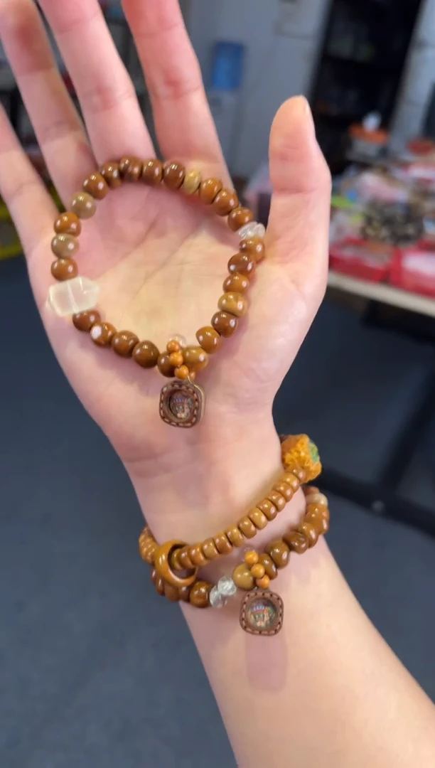 未镶嵌手链水晶  8mm库克小金豆白水【唐卡扎基】
