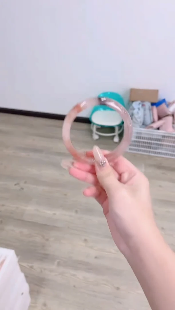 未镶嵌手镯石英质玉190-63桃