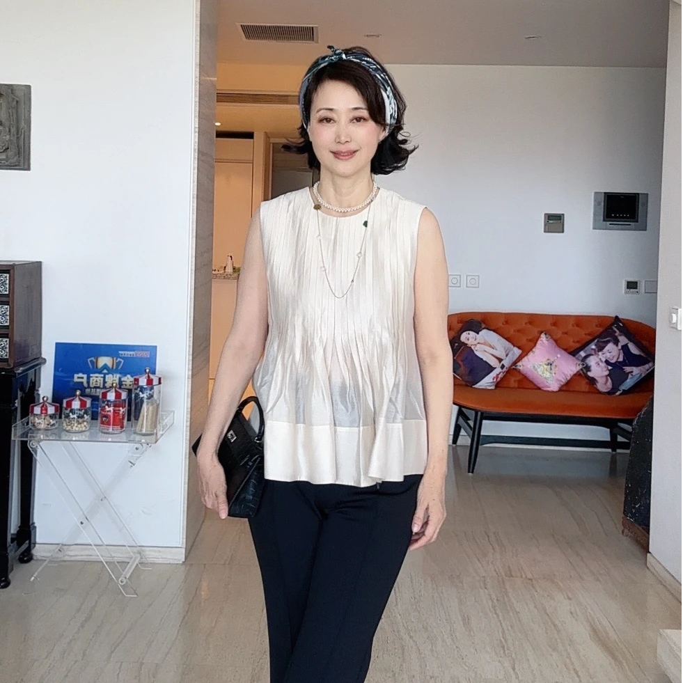 【维姐精选】PL 时尚百搭古希腊姆百褶小衫