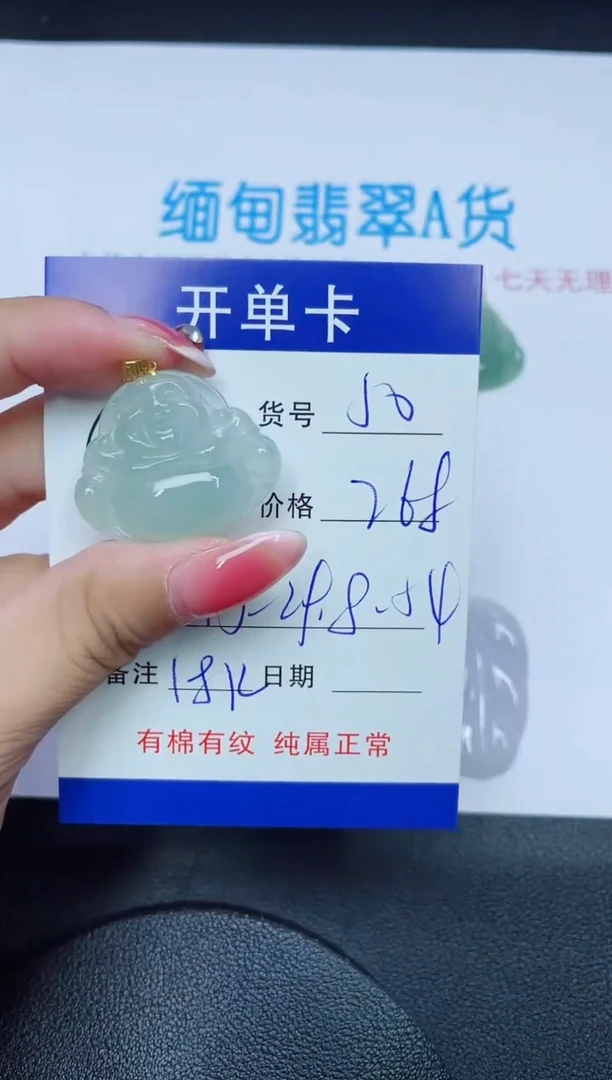 翡翠未镶嵌吊坠(赠链)50