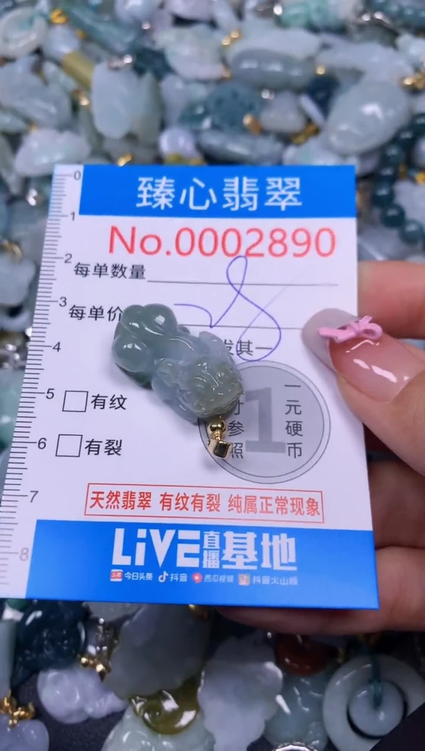 【闪购商品】翡翠颈饰未镶嵌含绳0002890