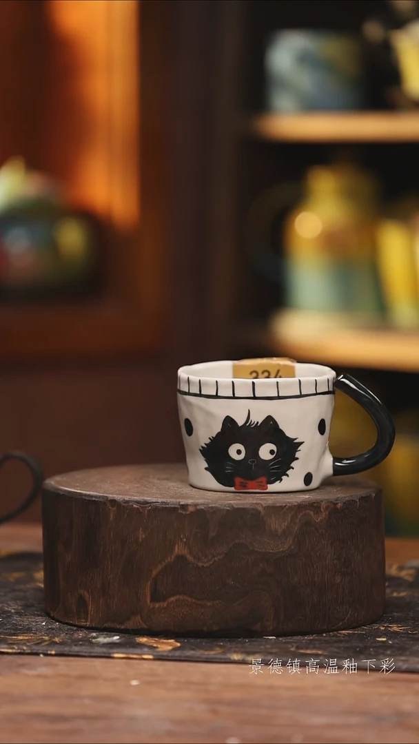 陶瓷景德镇高温釉下手绘陶瓷@L334@