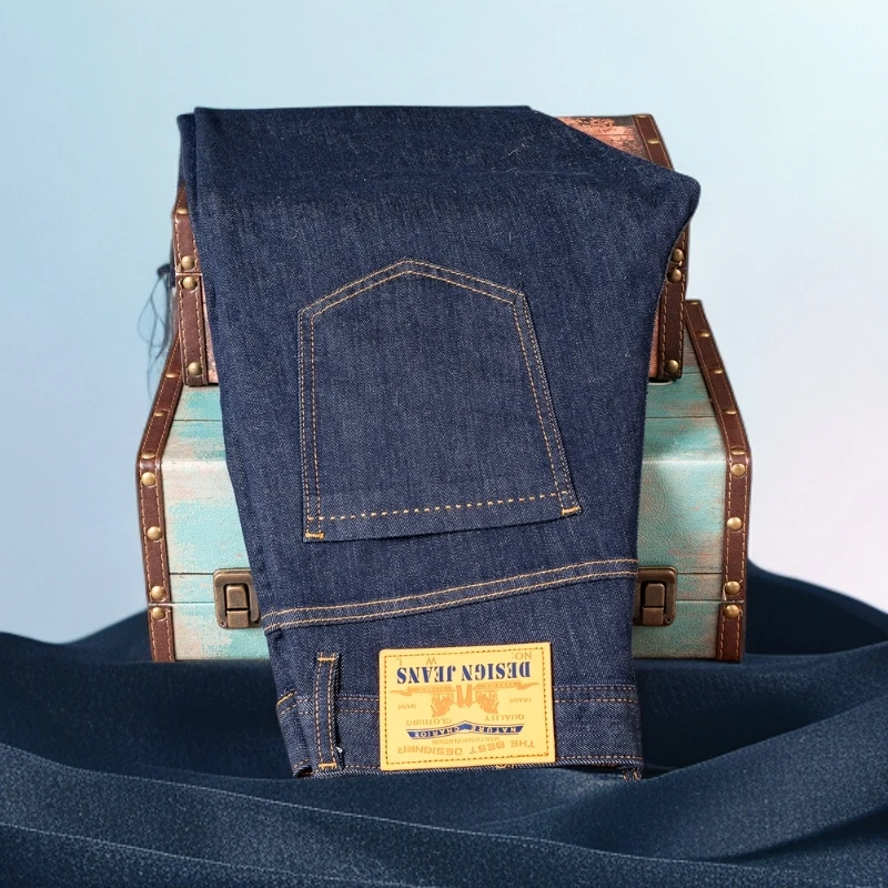 巴赛娜缇时尚休闲新款男士牛仔裤休闲百搭弹力修身小直筒长裤春秋