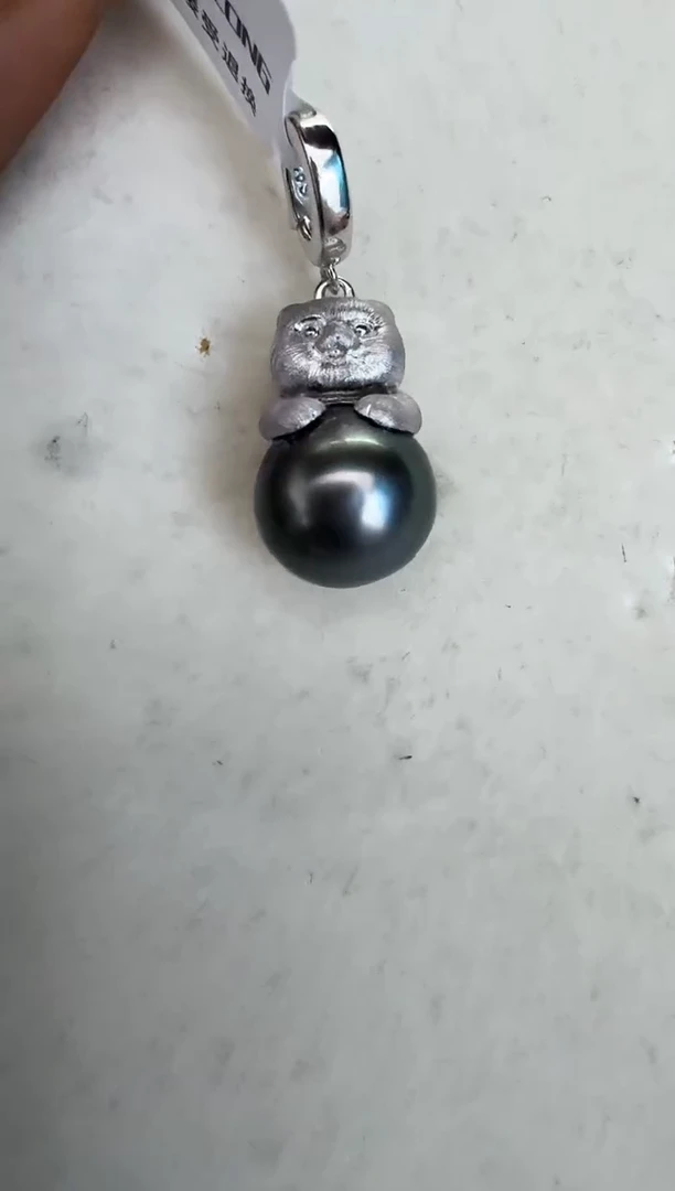 海水珍珠银S925镶嵌颈饰吊坠