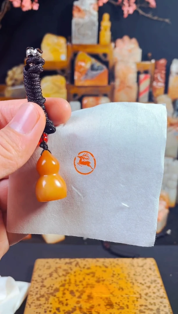 【闪购商品】老挝石印石手工篆刻《鹿》