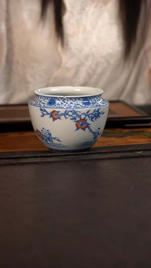 聚澜堂九桃五福水洗 带盖
