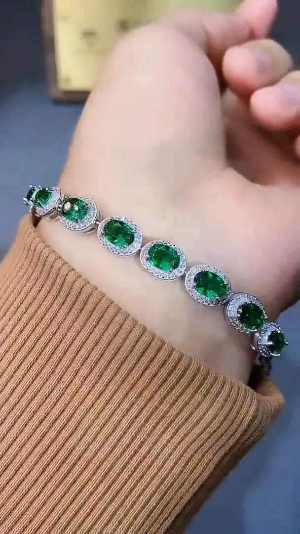 【闪购商品】透辉石手链银S925镶嵌321