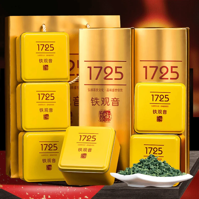 福建安溪新茶特级铁观音浓香型高山回甘兰花香茶叶1725中秋礼盒装