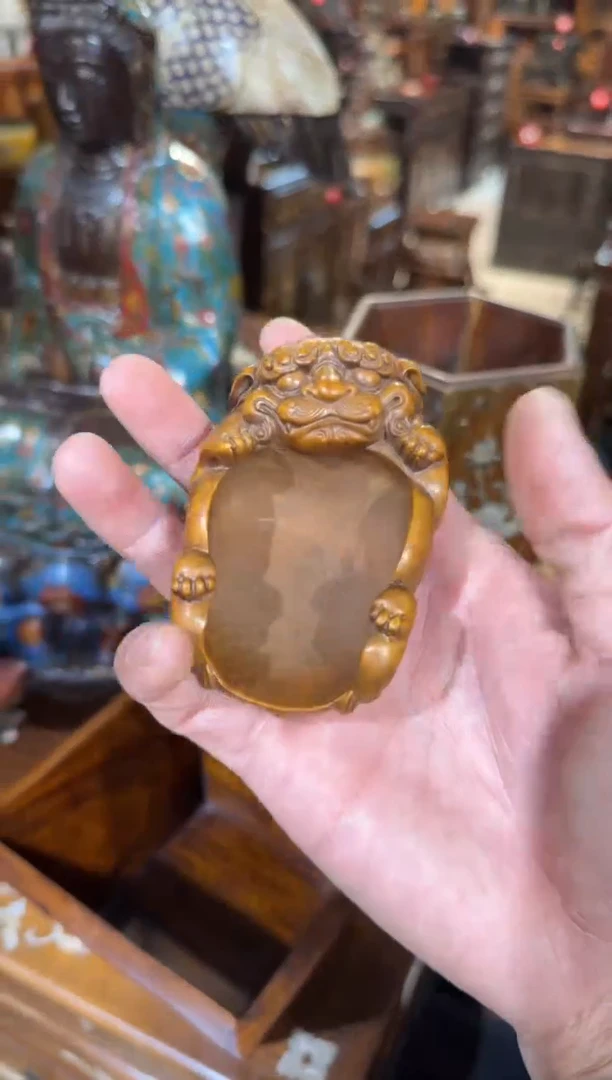 木木头款福狮茶则98