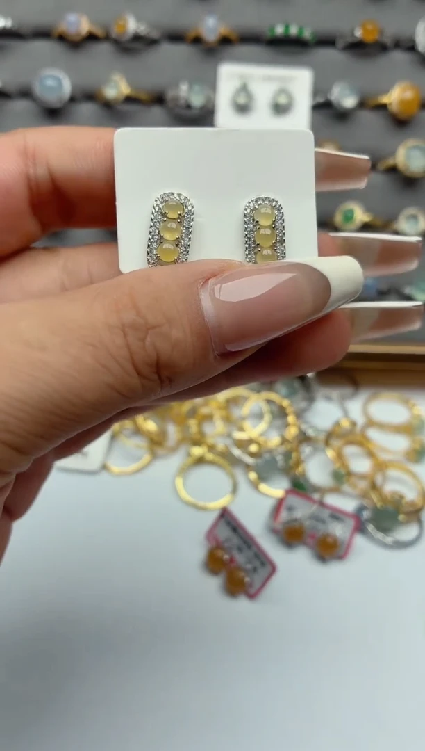 银S925镶嵌戒指翡翠.