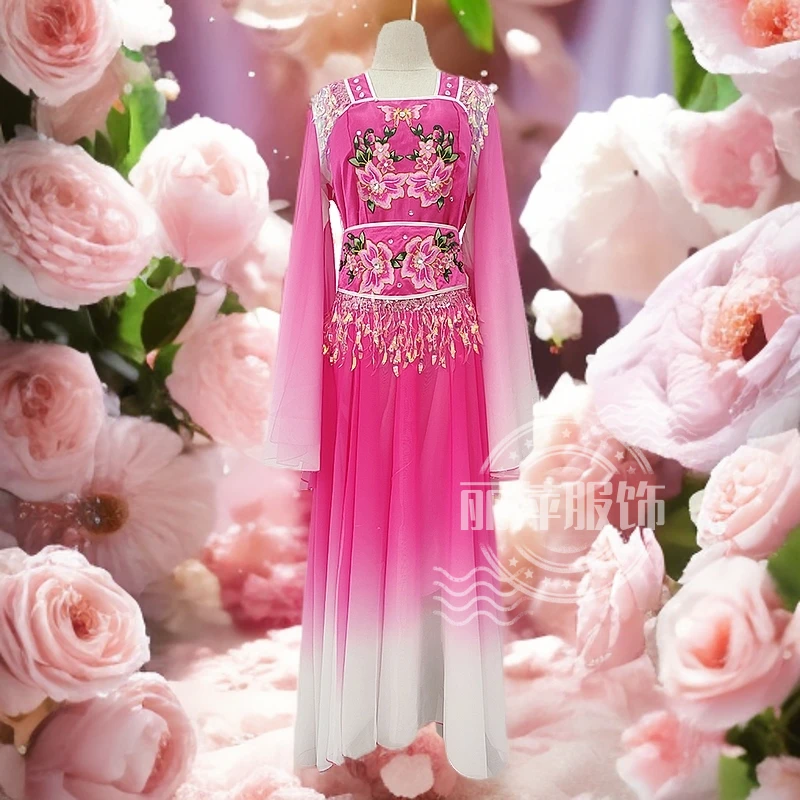 2025新款舞蹈表演服扭秧歌服装广场舞蹈表演出服东北大秧歌贵妃服