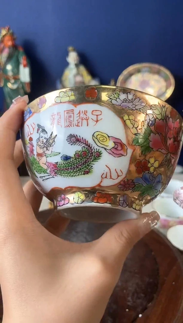 瓷片微瑕慎拍景德镇窑老厂瓷摆件
