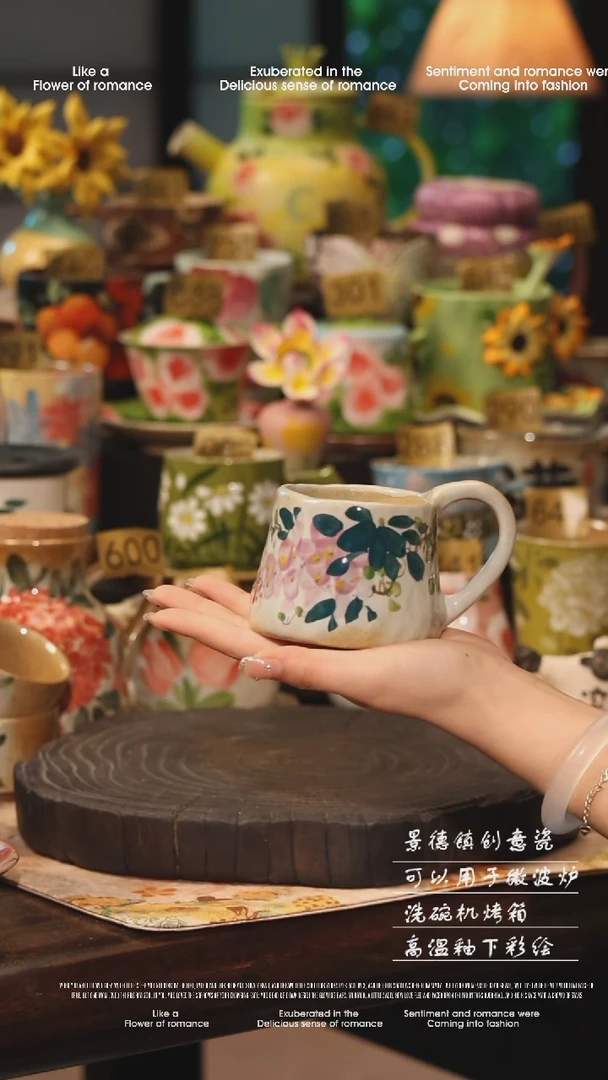 陶瓷景德镇高温釉下彩手工手绘款式