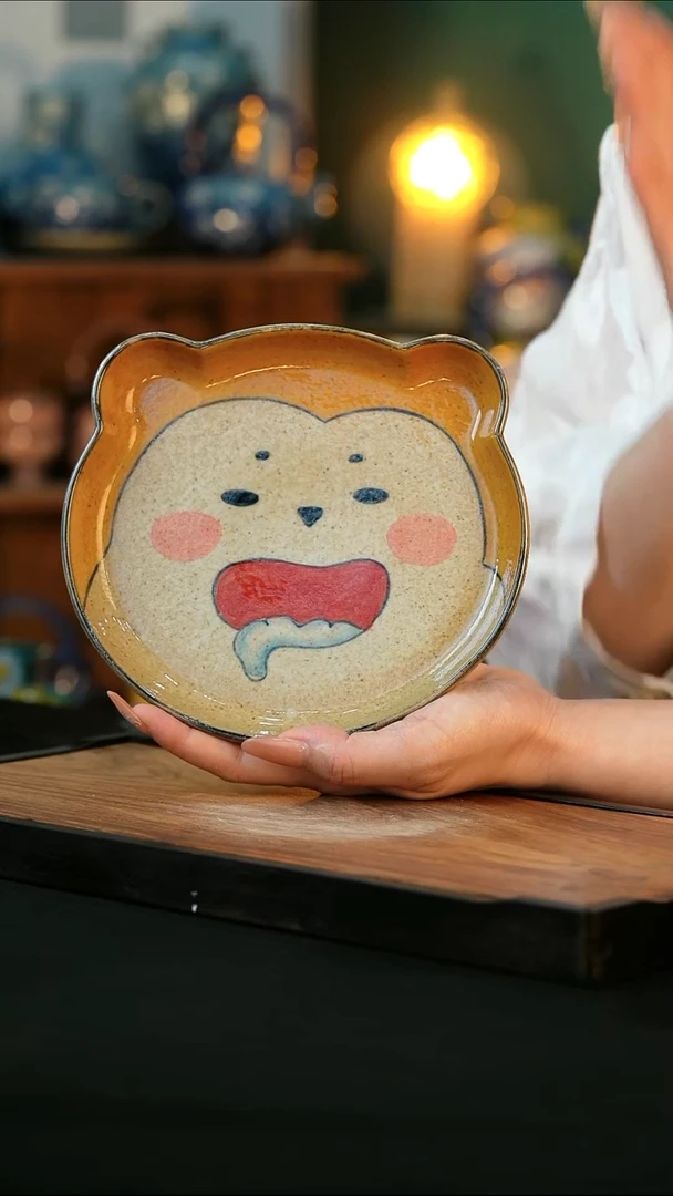 杯手绘心瓷陶瓷浮力微瑕