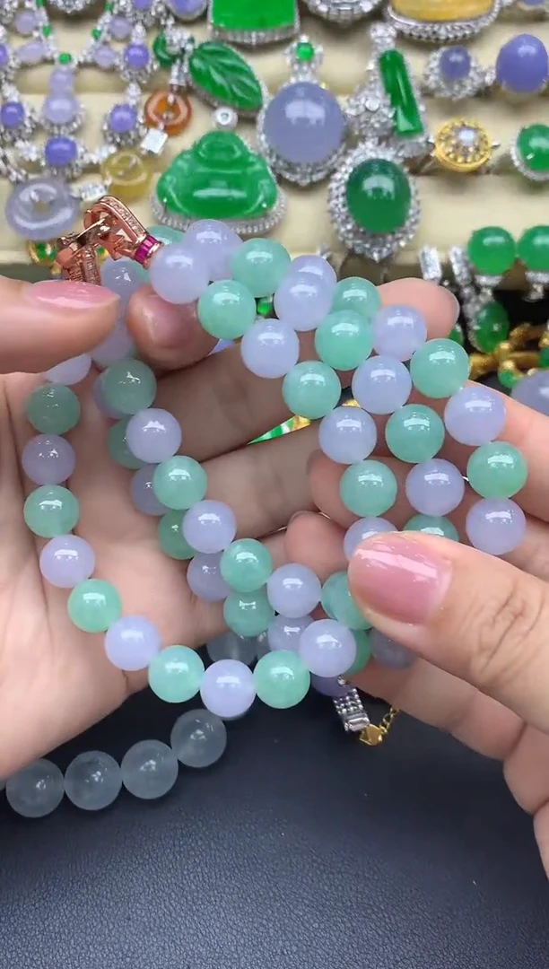 翡翠未镶嵌颈饰346-春日珠宝