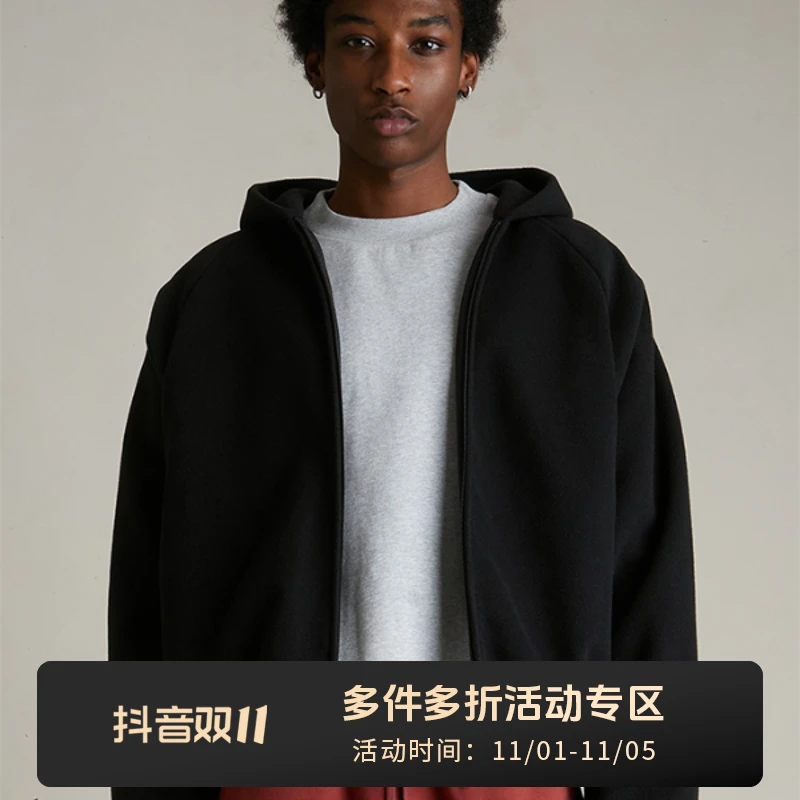 ESSENTIALS FEAR OF GOD美式经典连帽卫衣时尚减龄修身夹克