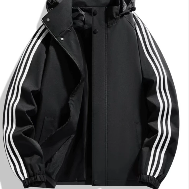 6104防风外套秋冬季可拆卸帽休闲时尚百搭外套