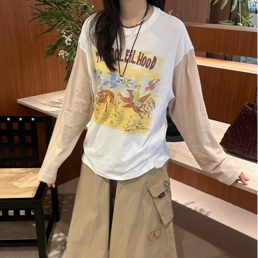 GARCON BY GARCON太阳岛汉麻混纺拼色短袖Tee