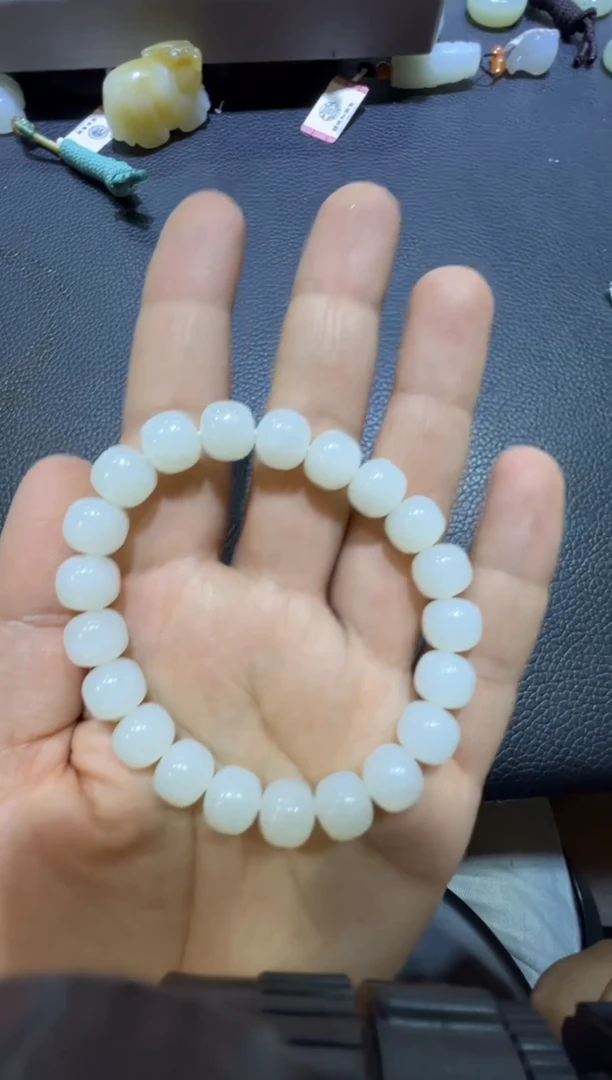 未镶嵌手串和田玉天泰白玉手串（产地直发）