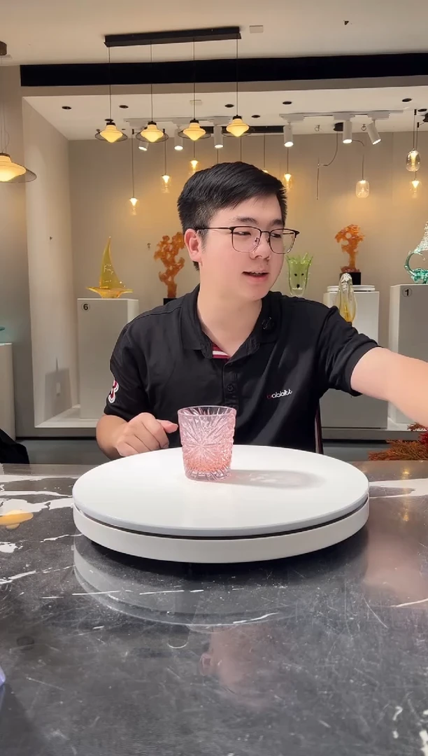 摆件巴比特美学-粉色江户切子yan花杯