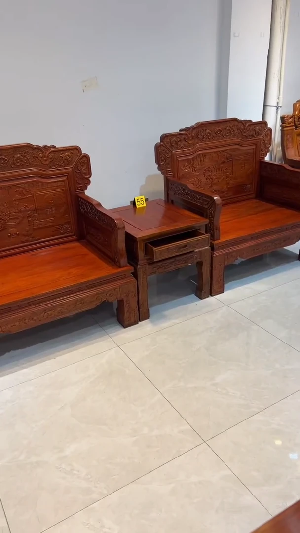 【闪购商品】花梨木类家具刺猬紫檀沙发三件套