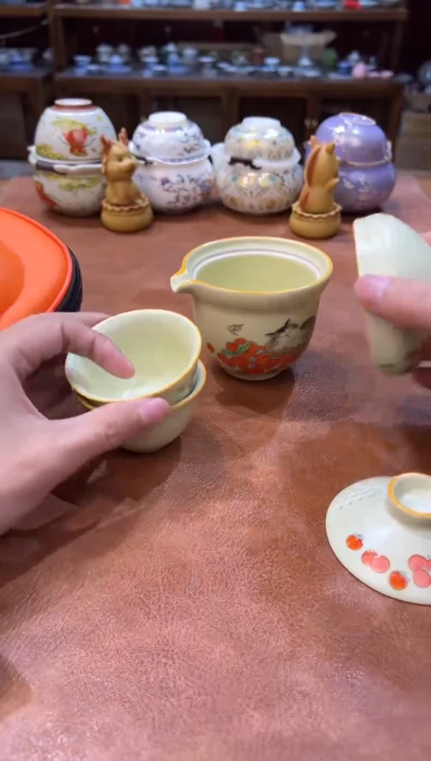 真的很便宜会开片的旅行茶具