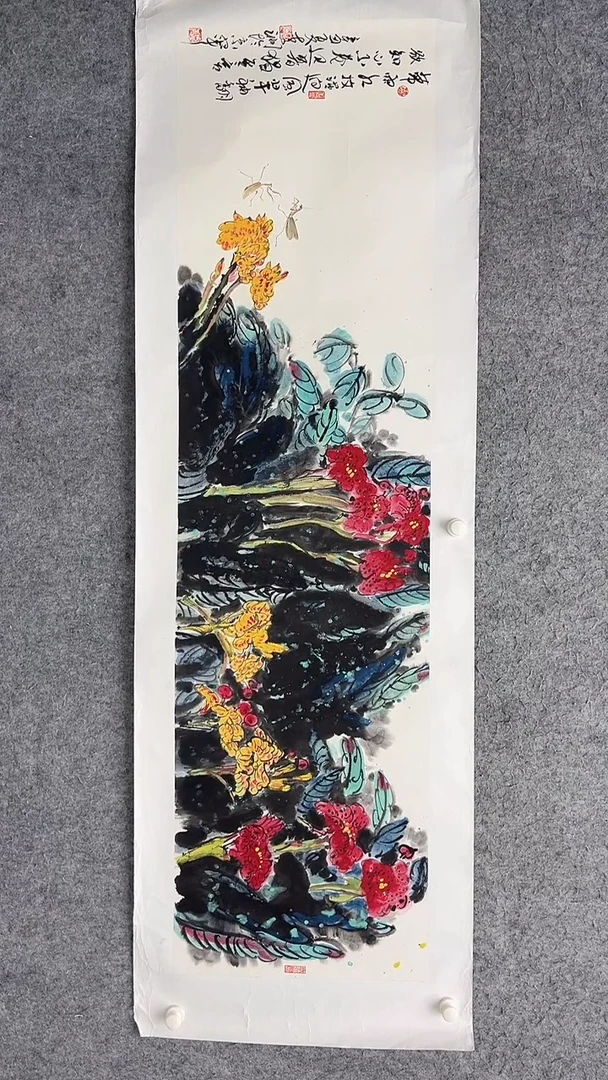 国画李纲-8平尺-花鸟国画-金