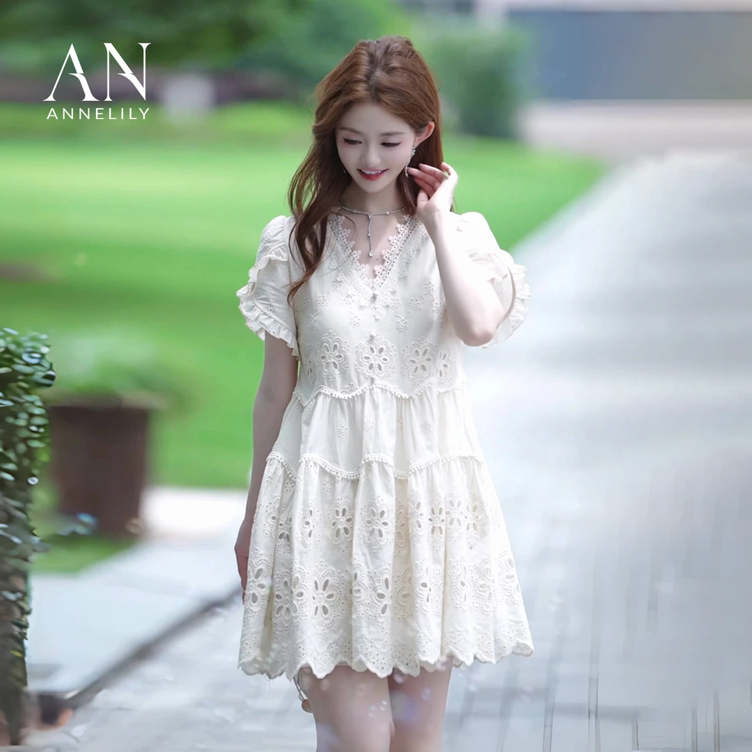 ANNELILY安一凡【汀雪】新款时尚休闲气质百搭短裤套装AT2506037